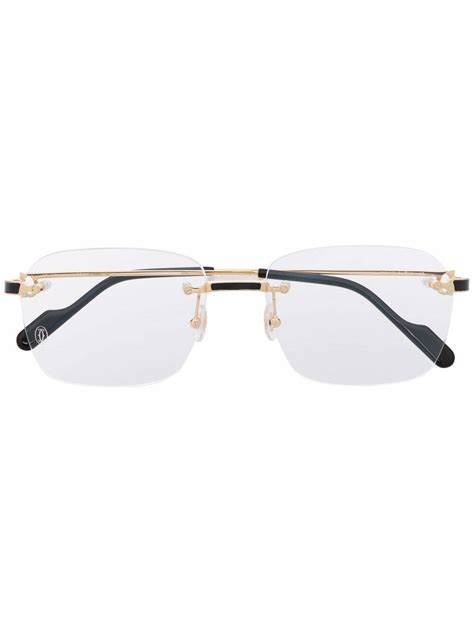 santos de cartier glasses|cartier rimless glasses price.